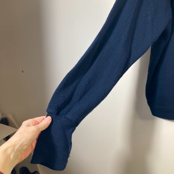 Mens Vintage Izod Button Cardigan Dad Mr Rogers Grandpa Navy L Made in USA - Picture 6 of 9